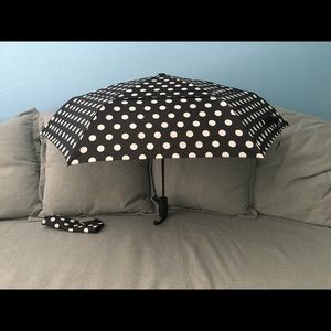 Umbrella black and white polka dot
